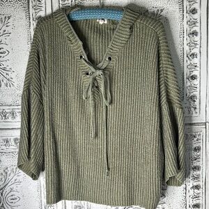 POL Sage Green Knit Sweater